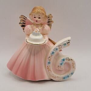 Vintage Josef Original 6th Birthday Angel 3.75"